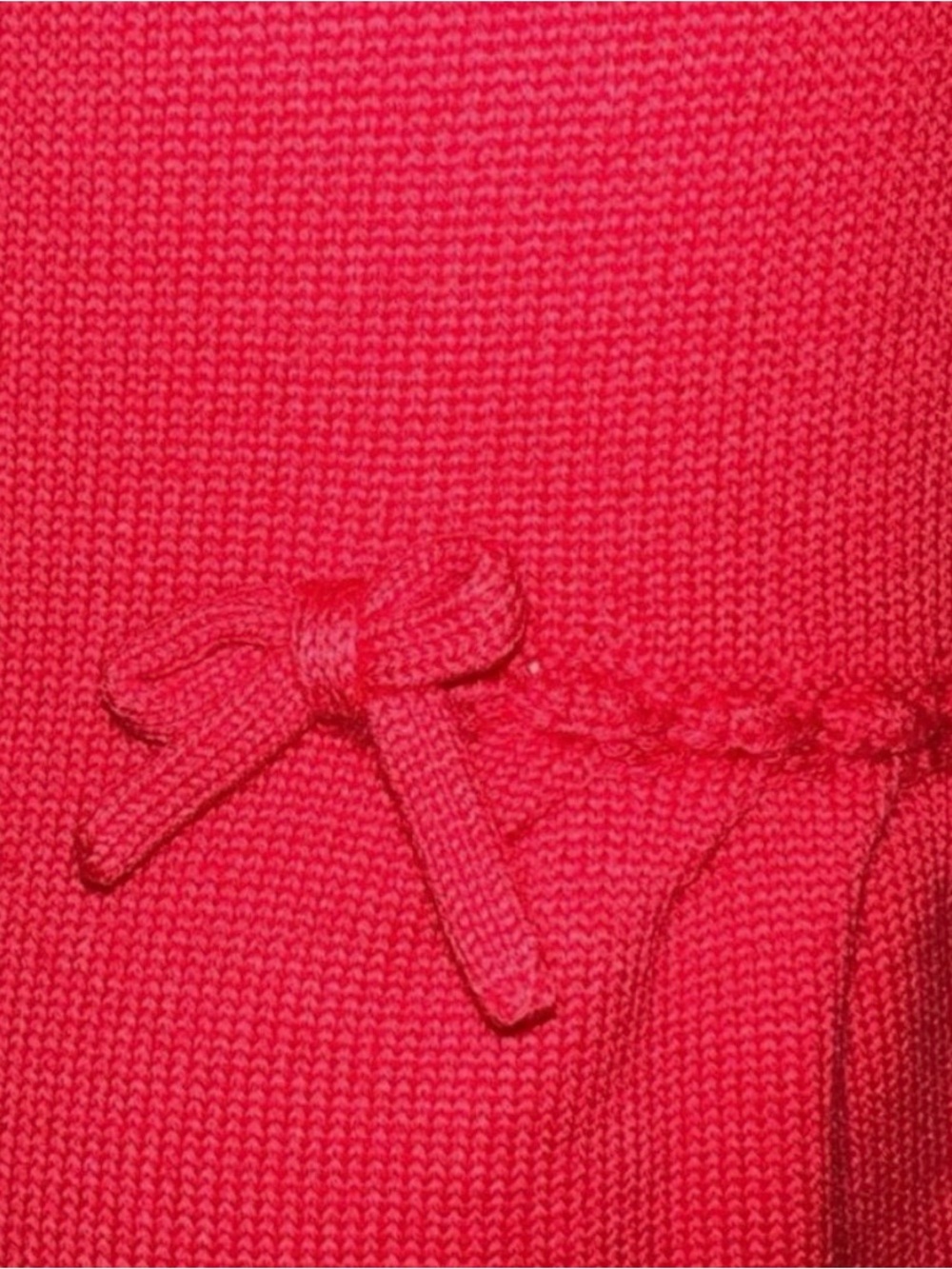 RED Valentino Pink Virgin Wool Knit A-Line Dress Crew Neck Bow, M - Picture 2 of 14
